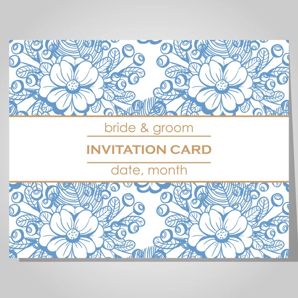 Bröllop inbjudningskort — Stock vektor