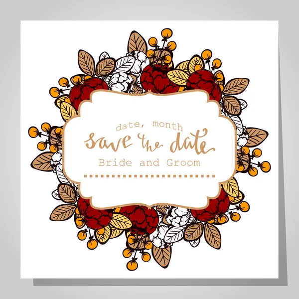 Tarjetas de invitación de boda — Vector de stock