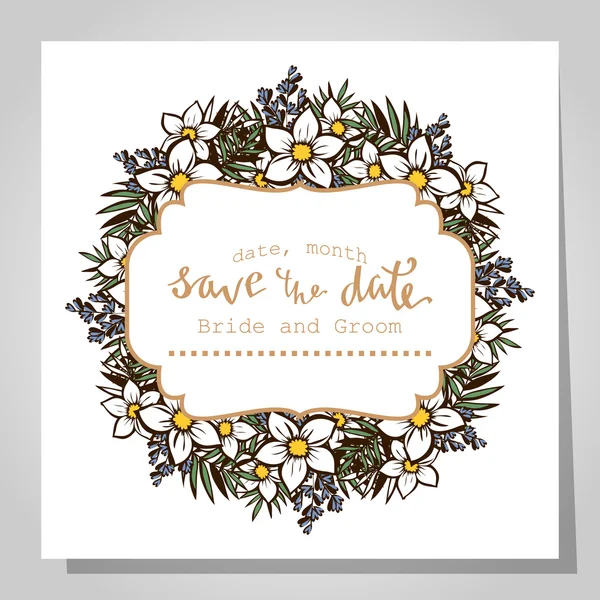 Cartes d'invitation de mariage — Image vectorielle