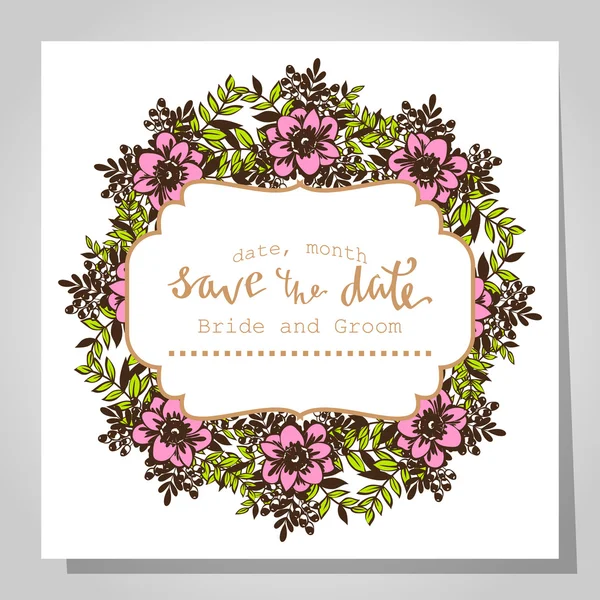 Tarjetas de invitación de boda — Vector de stock