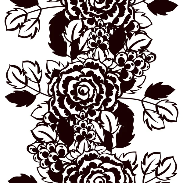 Patrón abstracto con elementos florales — Vector de stock