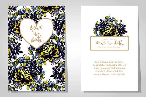 Cartes d'invitation de mariage — Image vectorielle