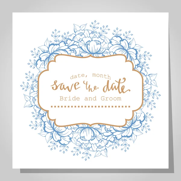 Cartes d'invitation de mariage — Image vectorielle