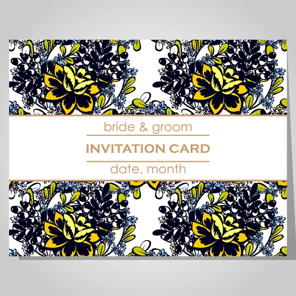 Cartes d'invitation de mariage — Image vectorielle