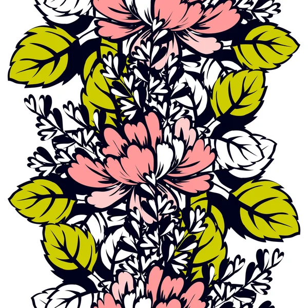 花の要素を持つ抽象的なパターン ロイヤリティフリーのストックイラスト