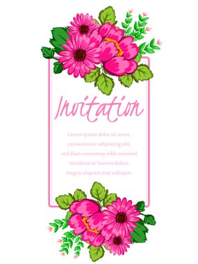 Düğün davetiyesi.