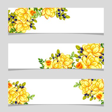 Metin için yeri olan çiçek çerçevesi