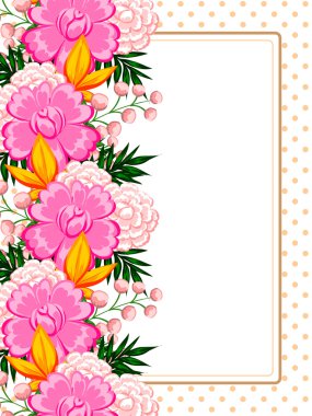 Metin için yeri olan çiçek çerçevesi