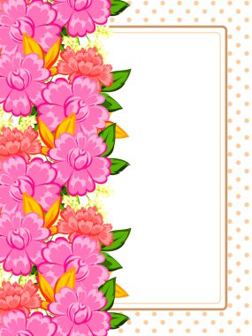 Metin için yeri olan çiçek çerçevesi