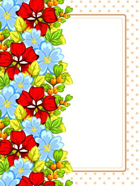 Floral frame with place for text clipart