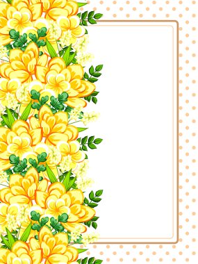 Metin için yeri olan çiçek çerçevesi