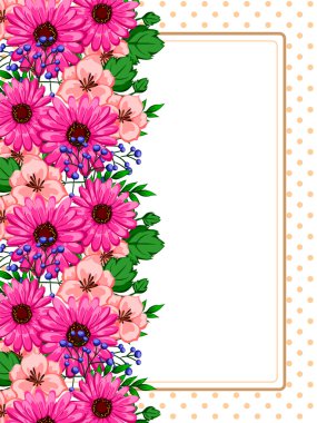 Metin için yeri olan çiçek çerçevesi