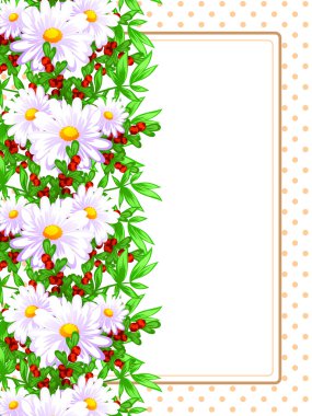 Metin için yeri olan çiçek çerçevesi