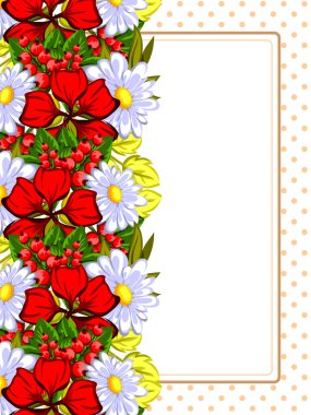 Metin için yeri olan çiçek çerçevesi