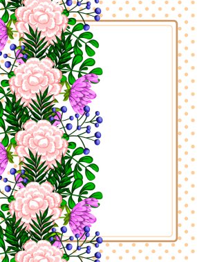 Metin için yeri olan çiçek çerçevesi