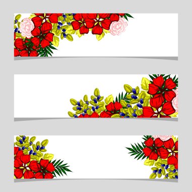 Metin için yeri olan çiçek çerçevesi