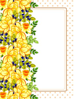 Metin için yeri olan çiçek çerçevesi