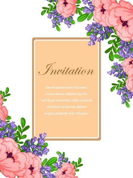 Tarjetas de invitación de boda — Vector de stock