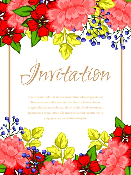 Cartes d'invitation de mariage — Image vectorielle