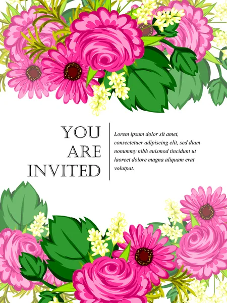 Cartes d'invitation de mariage — Image vectorielle