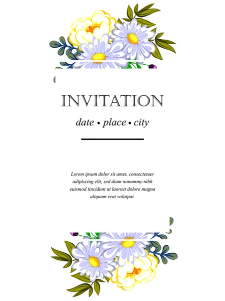 Cartes d'invitation de mariage — Image vectorielle