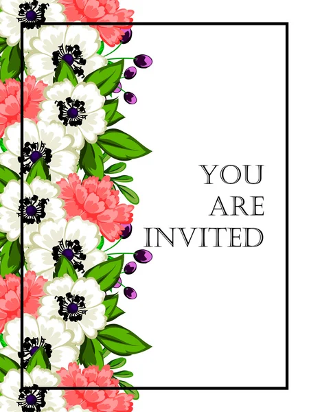 Cartes d'invitation de mariage — Image vectorielle