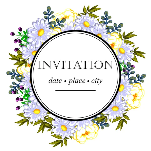 Cartes d'invitation de mariage — Image vectorielle