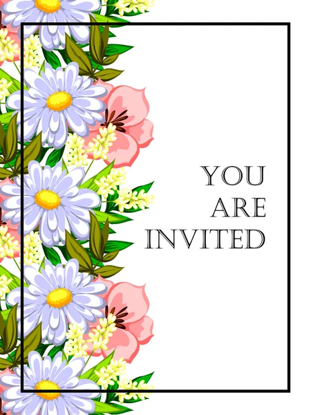 Cartes d'invitation de mariage — Image vectorielle