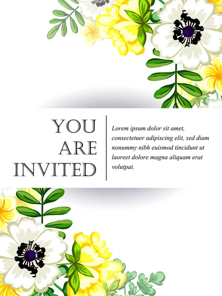 Cartes d'invitation de mariage — Image vectorielle