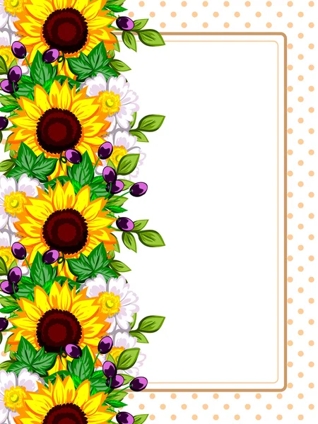 Metin için yeri olan çiçek çerçevesi