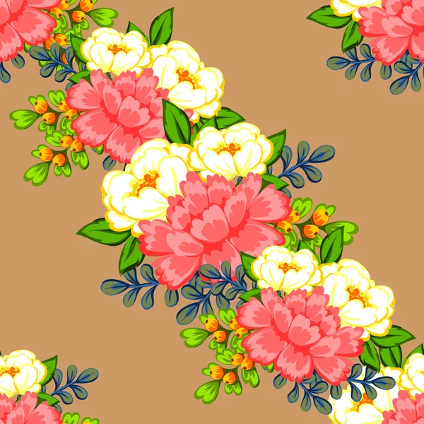 Motif floral sans couture — Image vectorielle