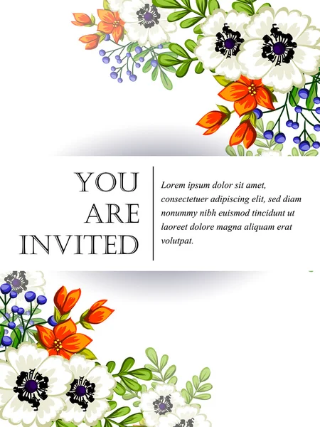 Cartes d'invitation de mariage — Image vectorielle