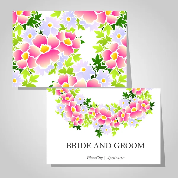 Wedding invitation cards — Stock Vector