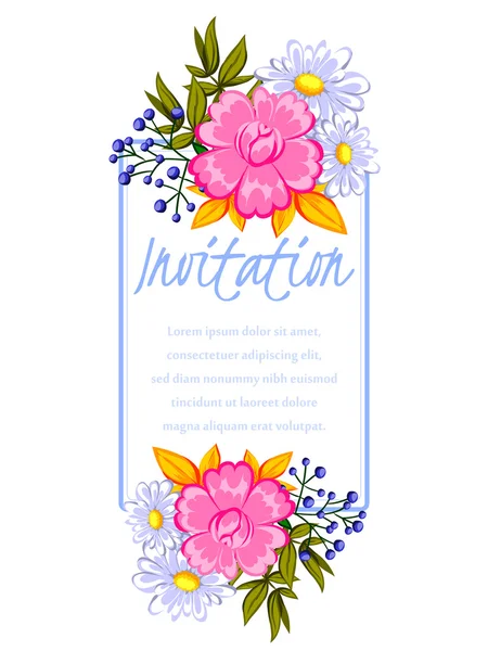 Carte d'invitation de mariage — Image vectorielle