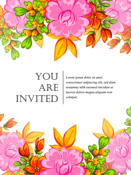 Cartes d'invitation de mariage — Image vectorielle