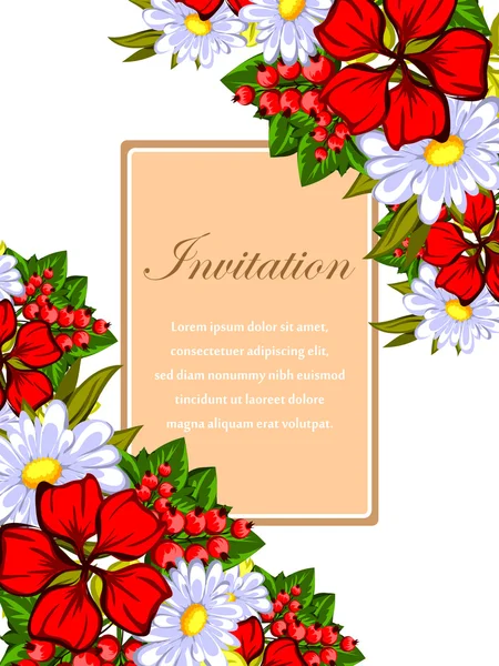 Tarjetas de invitación de boda — Vector de stock