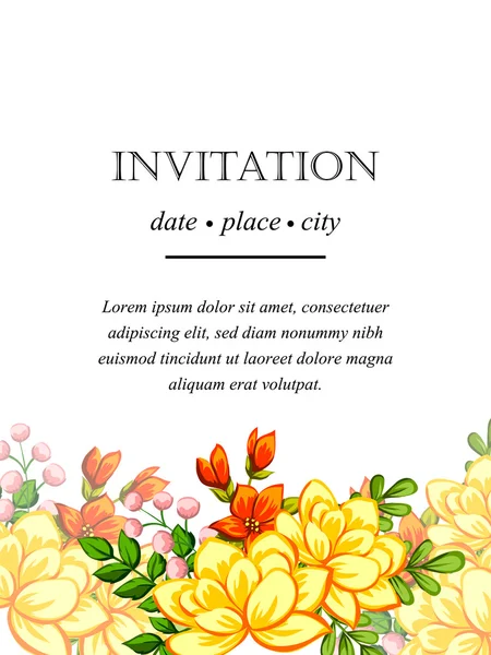 Cartes d'invitation de mariage — Image vectorielle