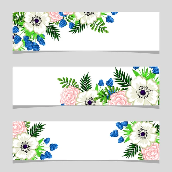 Moldura floral com lugar para texto — Vetor de Stock