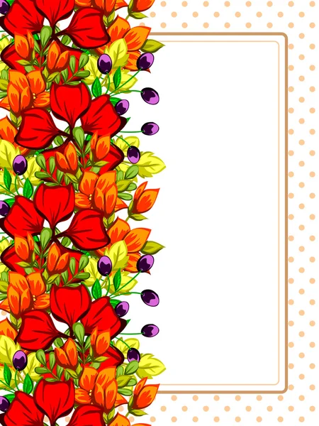 Blumenrahmen mit Platz für Text — Stockvektor
