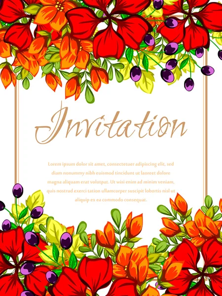 Cartes d'invitation de mariage — Image vectorielle