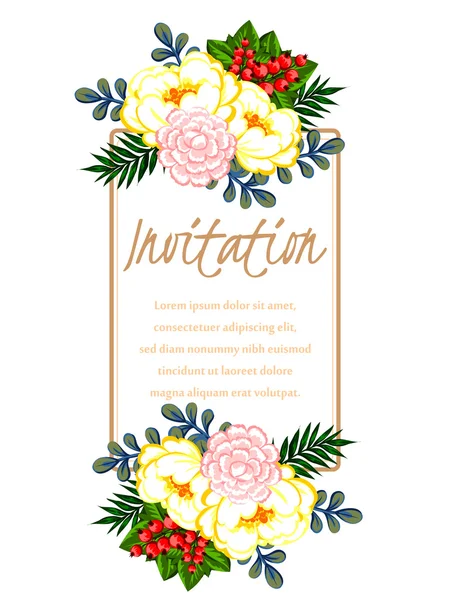 Cartes d'invitation de mariage — Image vectorielle