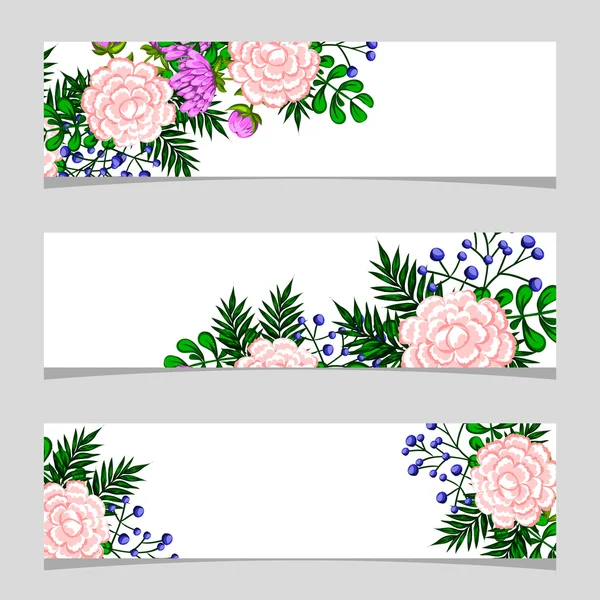 Moldura floral com lugar para texto — Vetor de Stock