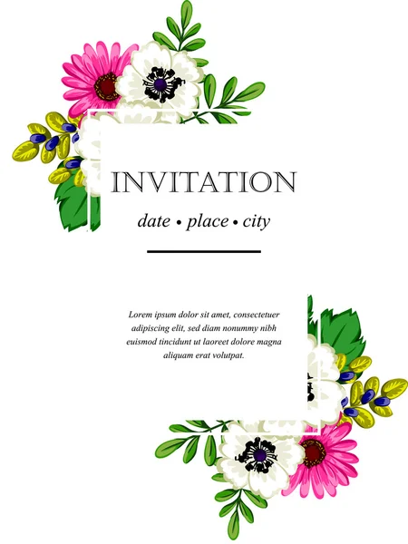 Cartes d'invitation de mariage — Image vectorielle