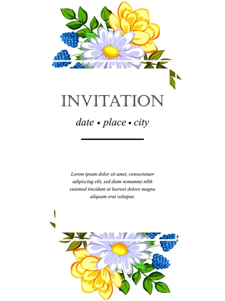 Cartes d'invitation de mariage — Image vectorielle