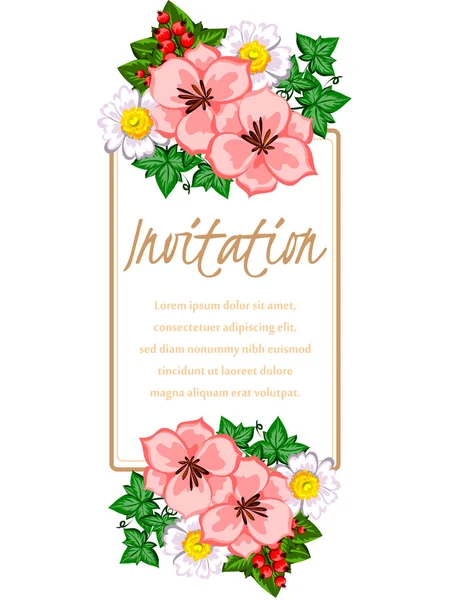 Cartes d'invitation de mariage — Image vectorielle