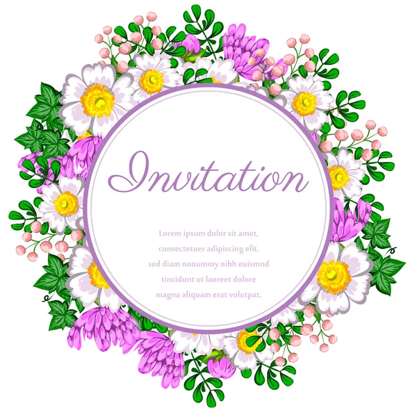 Cartes d'invitation de mariage — Image vectorielle