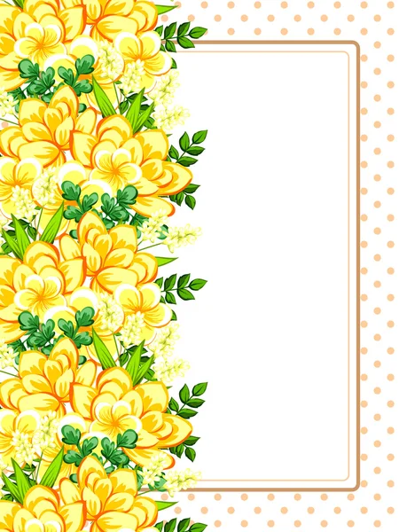 Metin için yeri olan çiçek çerçevesi