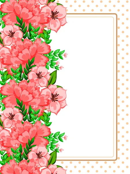 Cadre floral avec place pour le texte — Image vectorielle