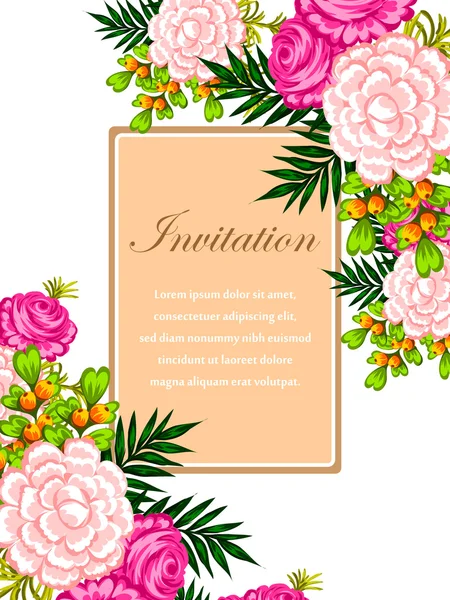 Tarjeta de invitación de boda — Vector de stock