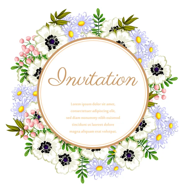 Carte d'invitation de mariage — Image vectorielle